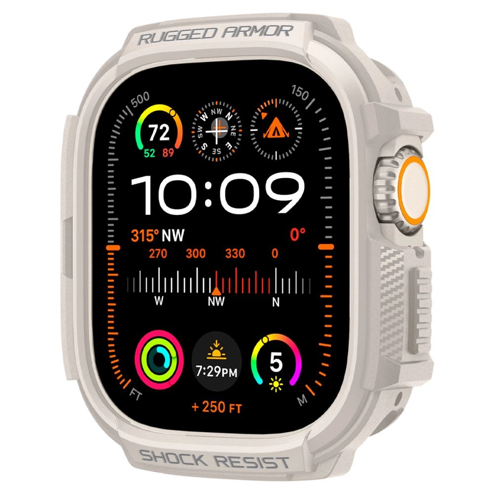Apple Watch Ultra 1 / 2 (49mm) Spigen Rugged Armor beige dėklas laikrodžiui