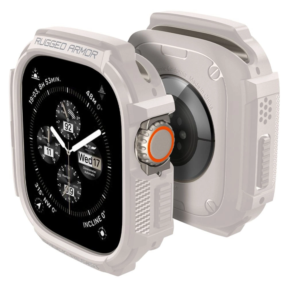 Apple Watch Ultra 1 / 2 (49mm) Spigen Rugged Armor beige dėklas laikrodžiui