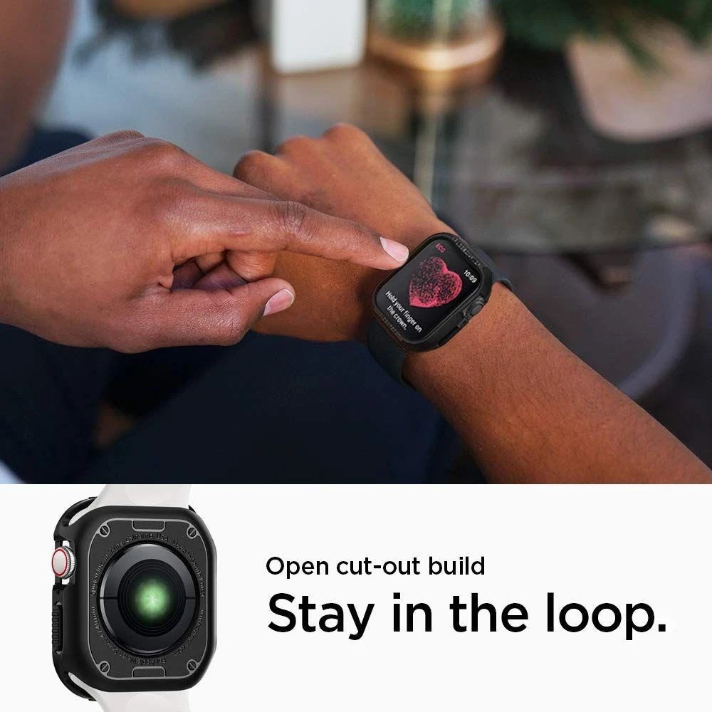 Išmaniojo laikrodžio Apple 4 ekrano rėmelis, Juodos spalvos, 44mm