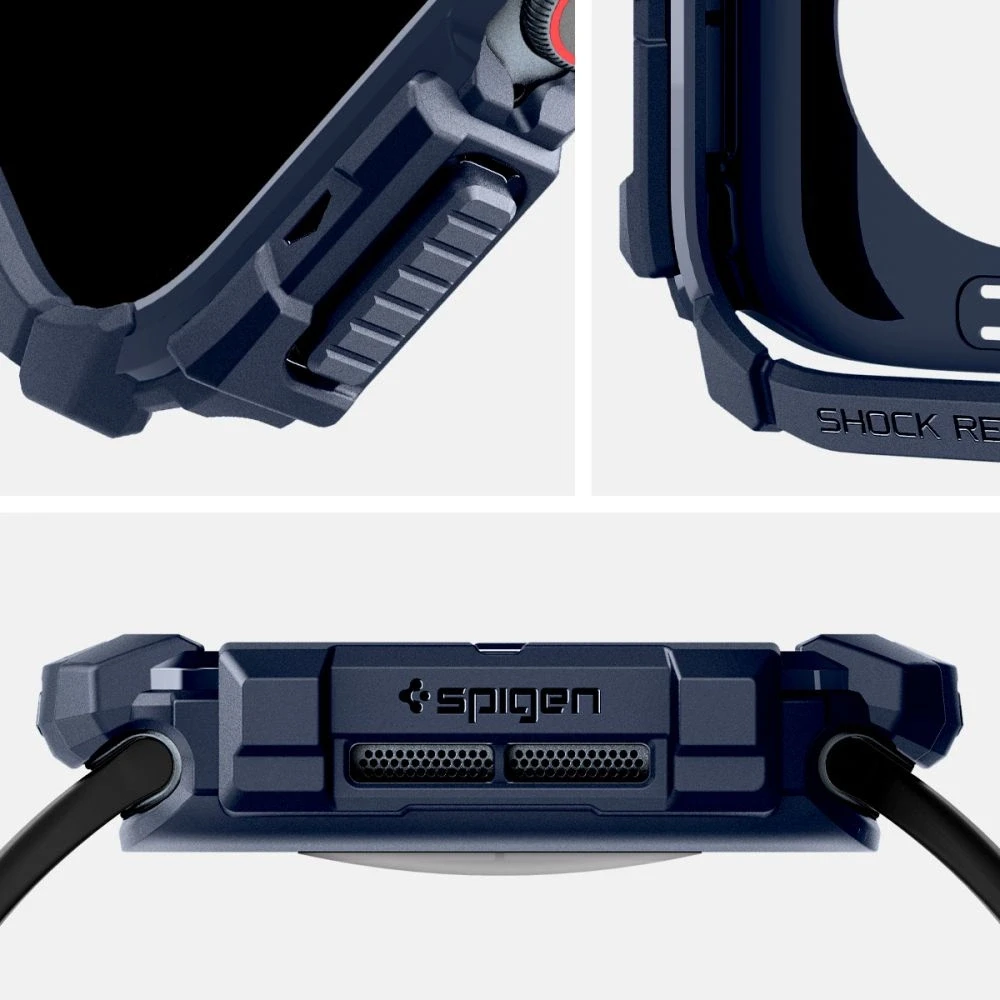 „Spigen Rugged Armor“ „Apple Watch 10“ 46 mm – tamsiai mėlynas Mėlyna