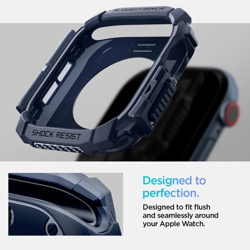 „Spigen Rugged Armor“ „Apple Watch 10“ 46 mm – tamsiai mėlynas Mėlyna