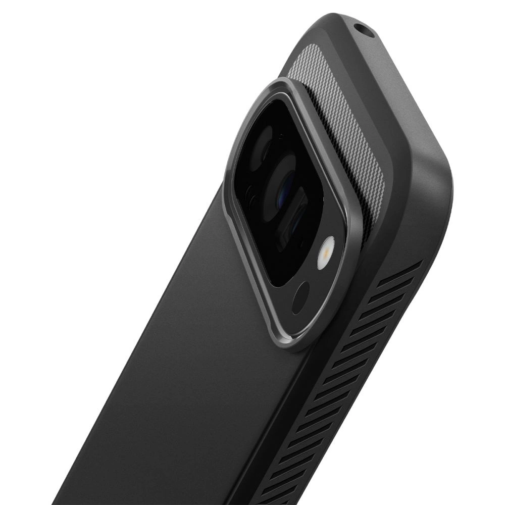 Google Pixel 9 Pro XL Spigen Rugged Armor Matte dėklas telefonui juodos spalvos