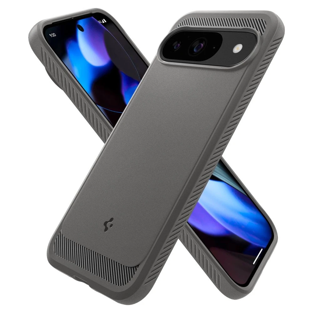 Spigen Rugged Armor – dėklas skirtas Google Pixel 9 / 9 Pro Marble Pilkas
