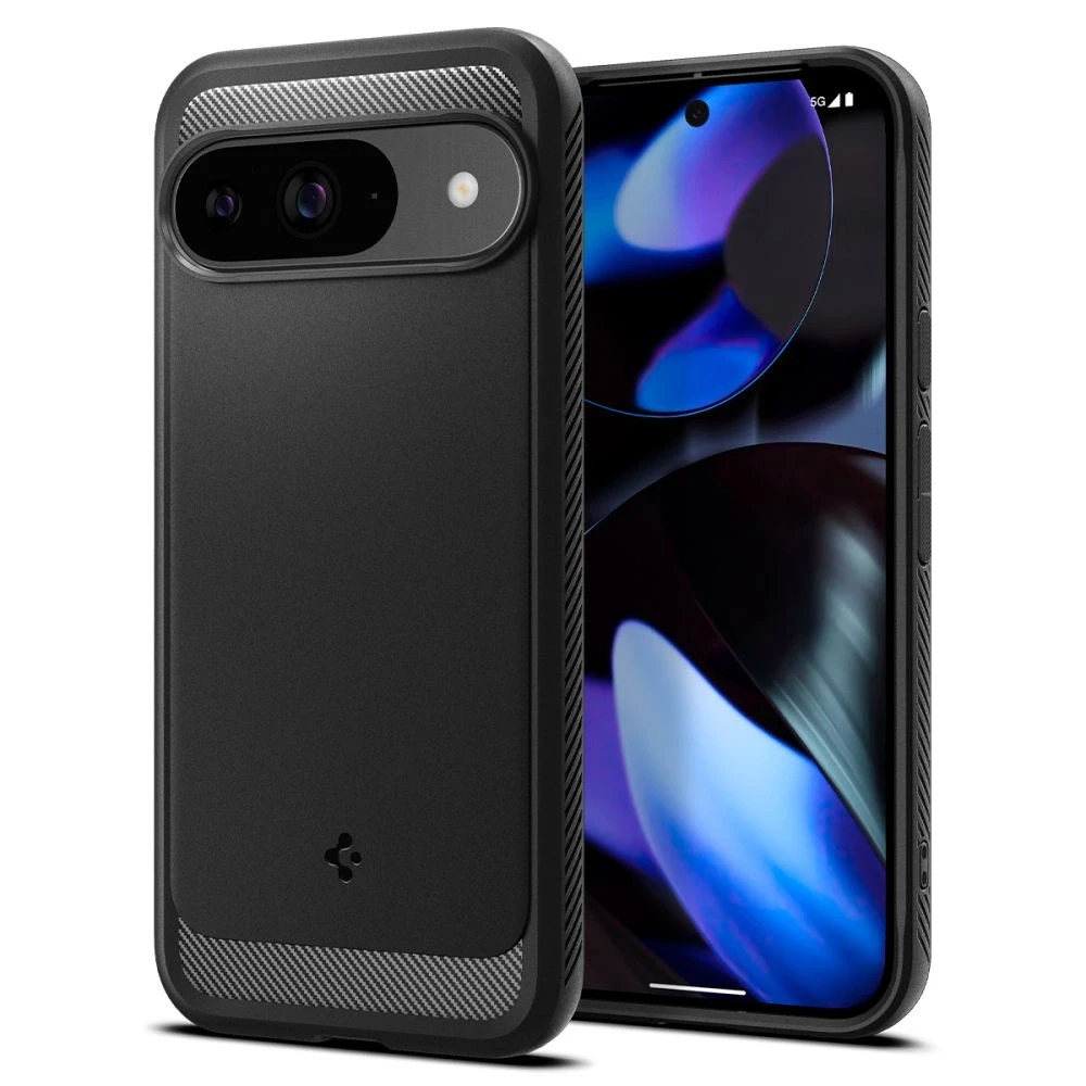 Spigen Rugged Armor dėklas skirtas Google Pixel 9 / 9 Pro – juodos spalvos
