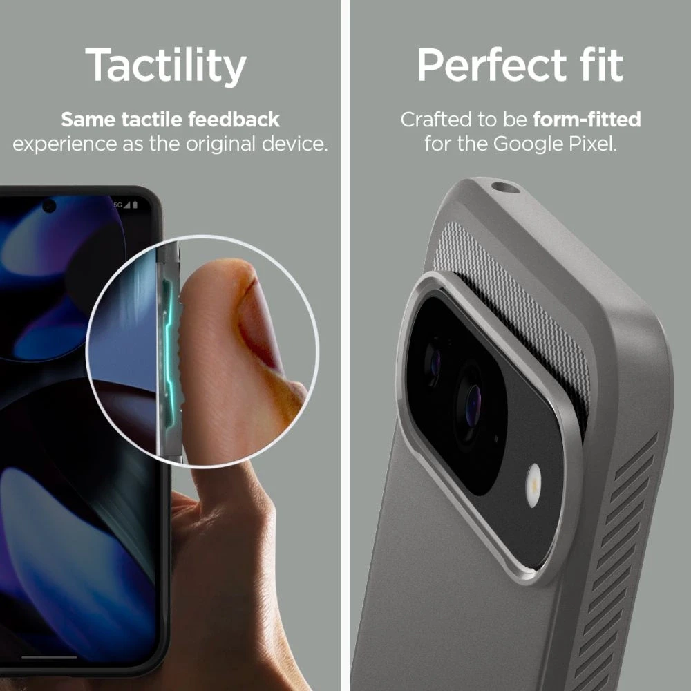 Spigen Rugged Armor – dėklas skirtas Google Pixel 9 / 9 Pro Marble Pilkas