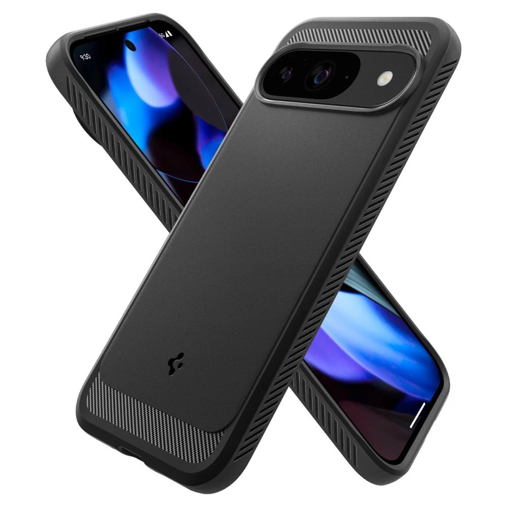 Spigen Rugged Armor dėklas skirtas Google Pixel 9 / 9 Pro – juodos spalvos