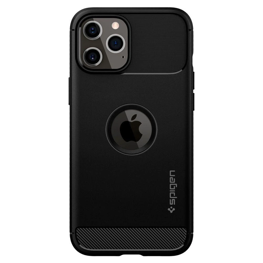 Spigen Rugged Armor – dėklas skirtas Apple iPhone 12 / Apple iPhone 12 Pro Case Juodas