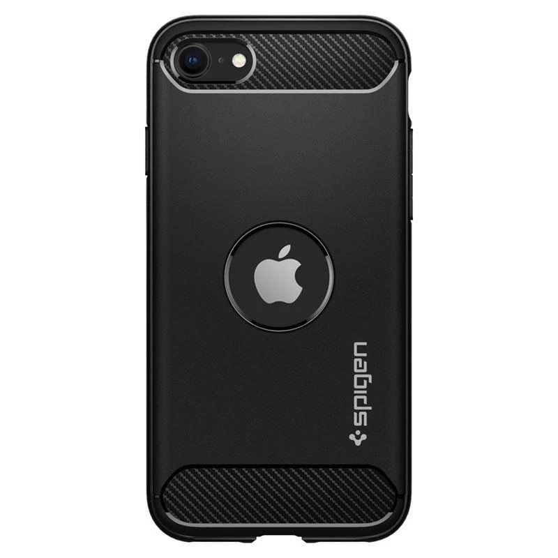 „Spigen Rugged Armor“ dėklas Apple iPhone SE 2022 / SE 2020 / 8 / 7 Juodas