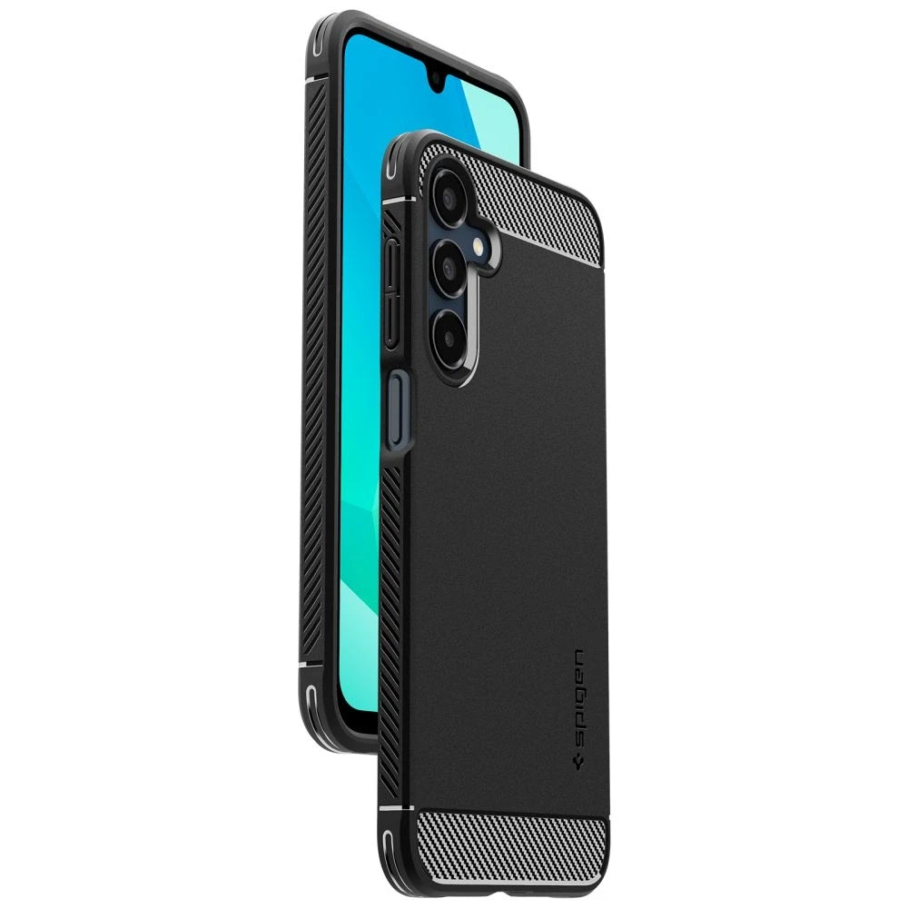 Samsung Galaxy A16 Spigen Rugged Armor Matte Matte dėklas telefonui juodos spalvos