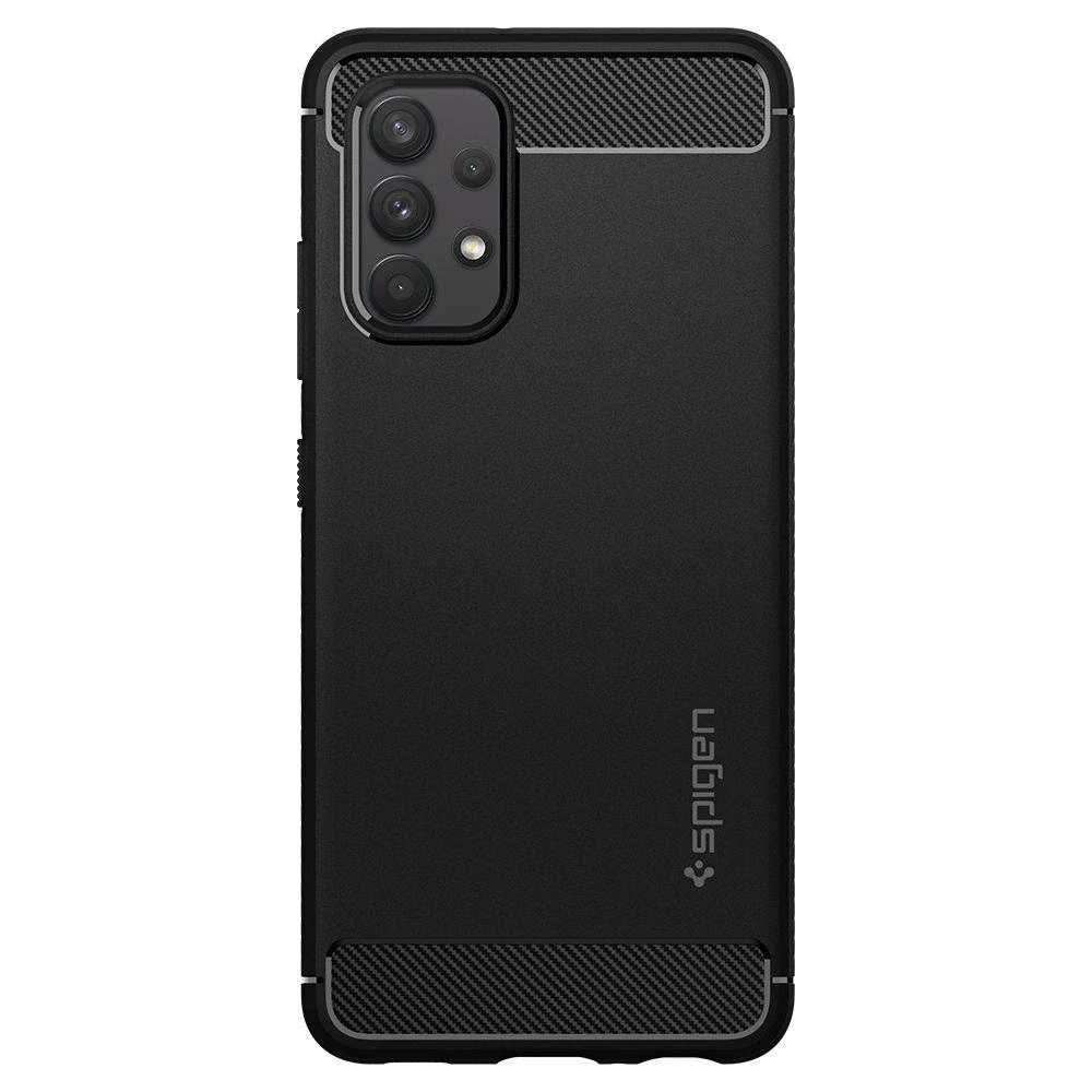 Spigen Rugged Armor Samsung Galaxy A52 / A52S telefono dėklas, matinės juodos spalvos