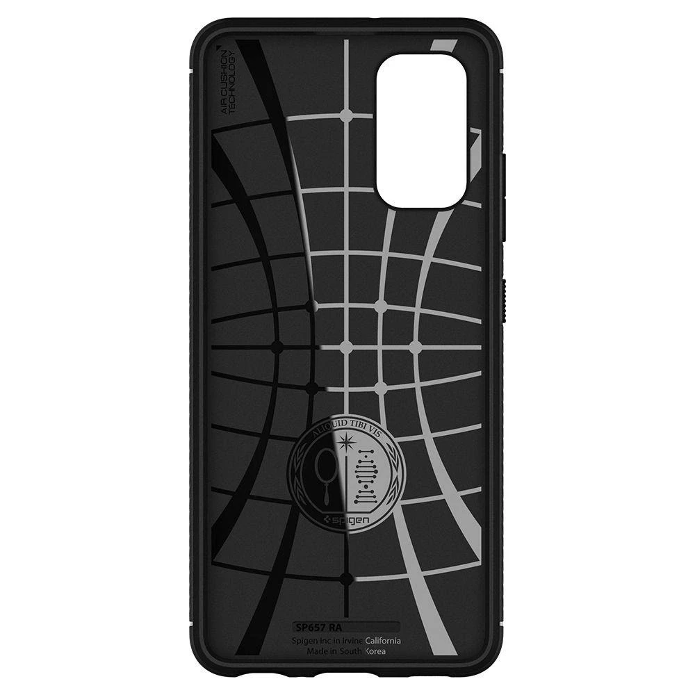 Spigen Rugged Armor Samsung Galaxy A52 / A52S telefono dėklas, matinės juodos spalvos
