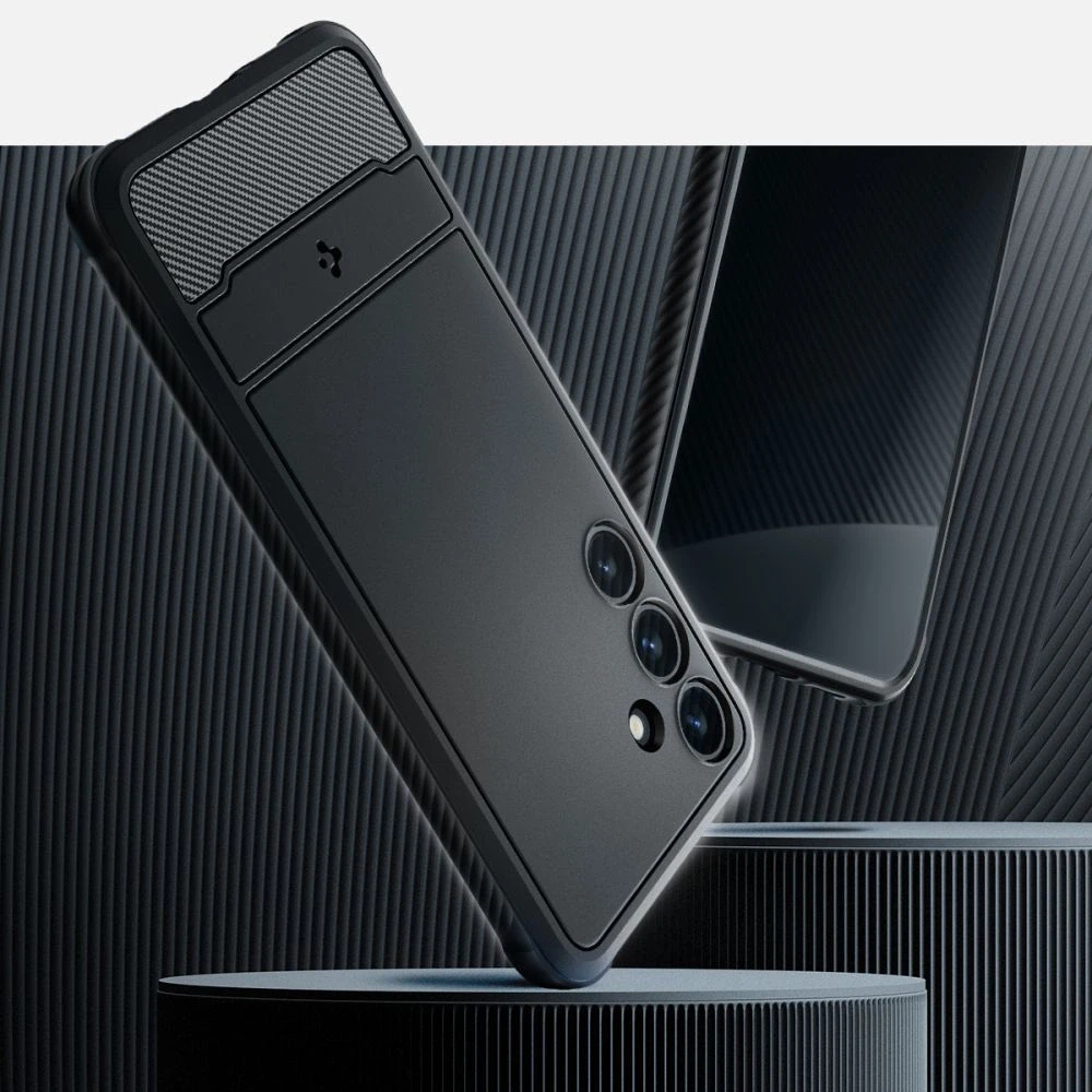 Samsung Galaxy S24 Spigen Rugged Armor Matte dėklas telefonui juodos spalvos