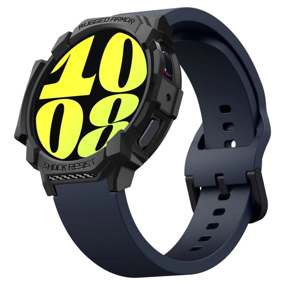 „Spigen Rugged Armor“ dėklas, skirtas „Samsung Galaxy Watch 7“ 44 mm (matinis juodas)