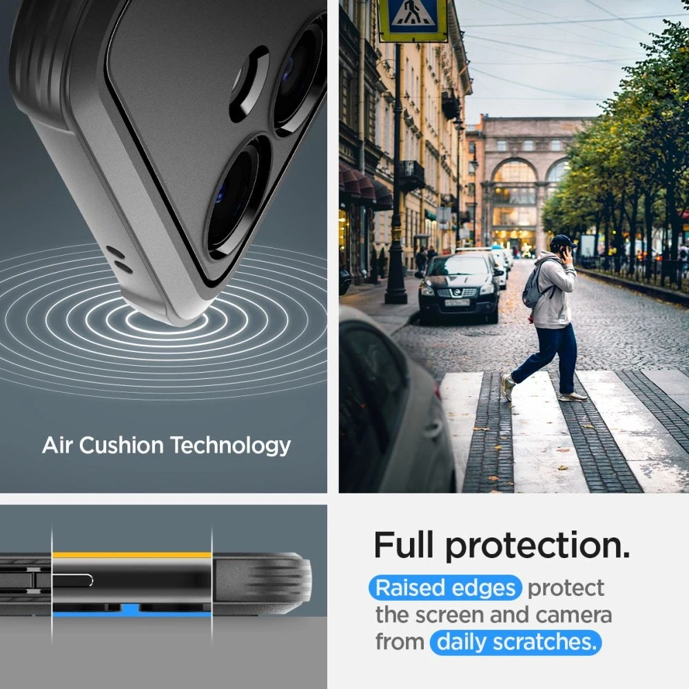 Samsung Galaxy S24 Spigen Rugged Armor Matte dėklas telefonui juodos spalvos
