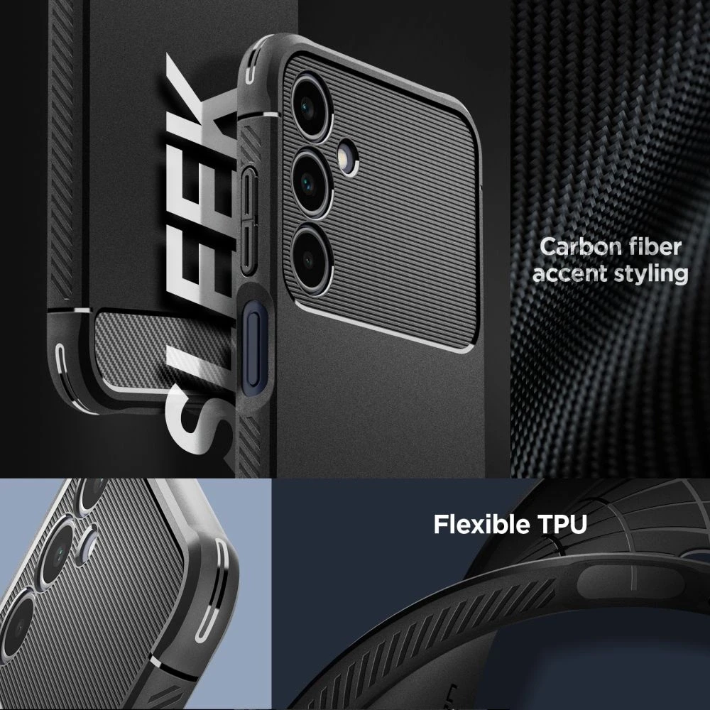 Samsung Galaxy A25 5G Spigen Rugged Armor Matte dėklas telefonui juodos spalvos