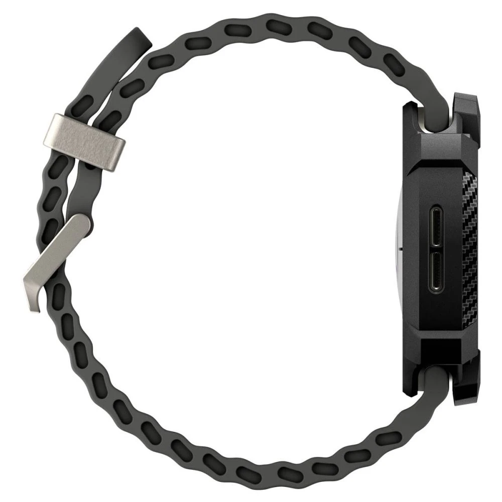 Spigen Rugged Armor, matinis juodas - Galaxy Watch 8 (44 mm)