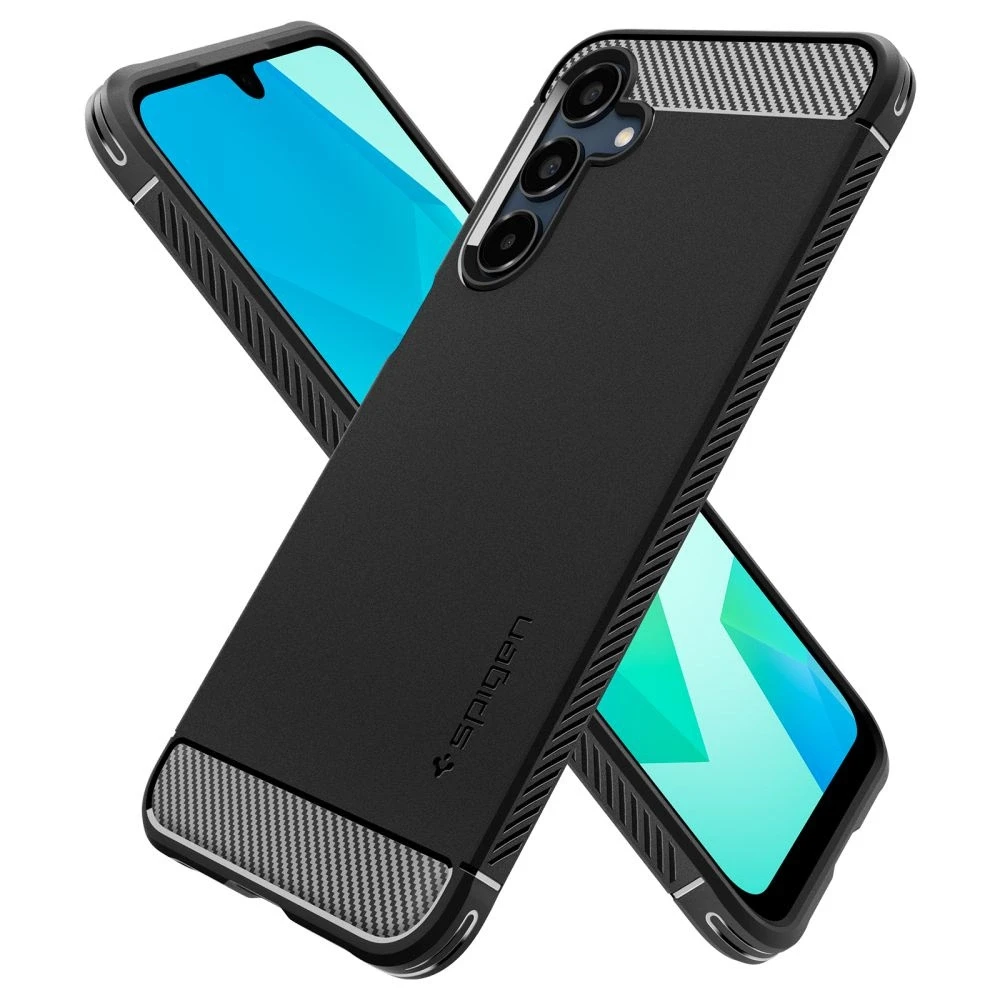 Samsung Galaxy A16 Spigen Rugged Armor Matte Matte dėklas telefonui juodos spalvos