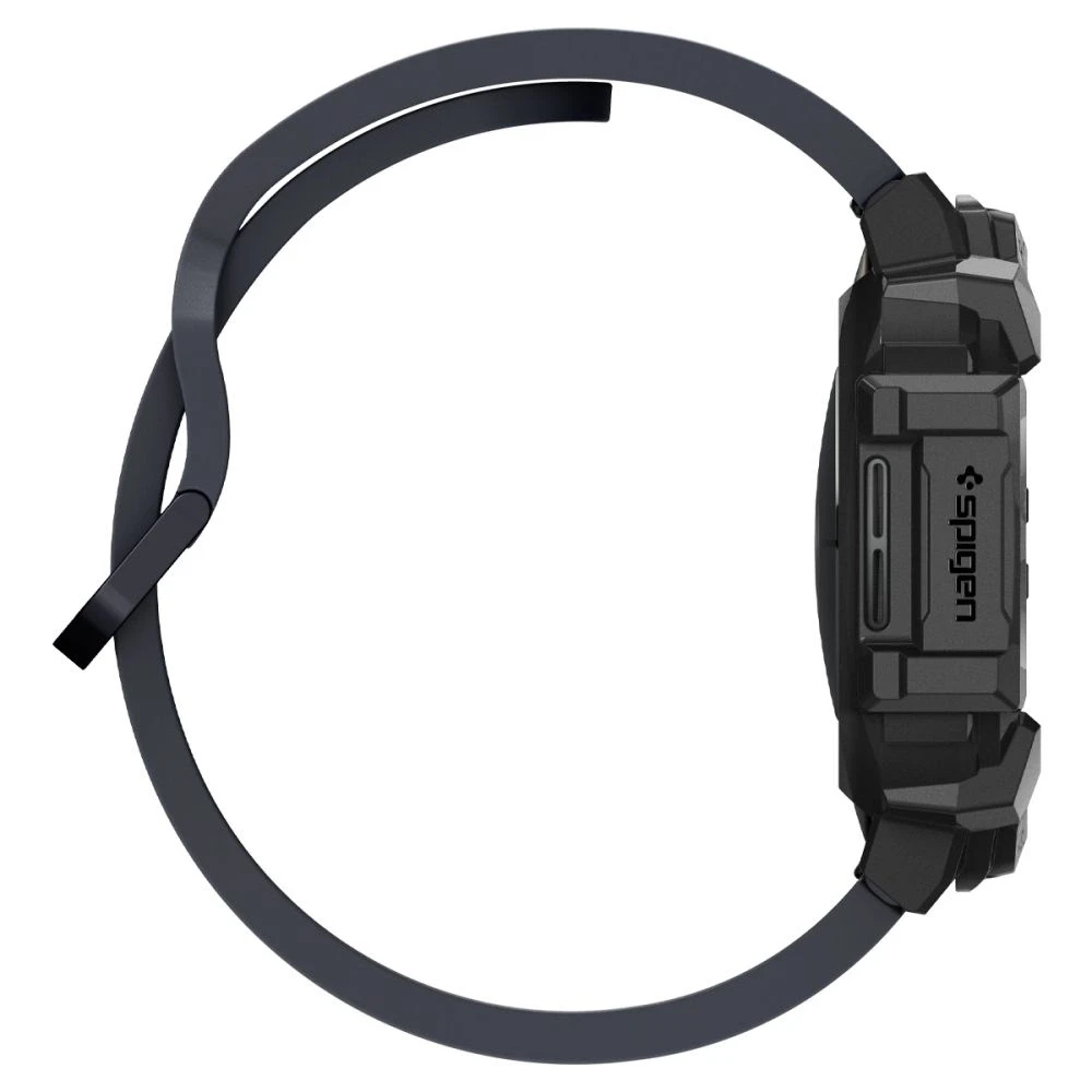 „Spigen Rugged Armor“ dėklas, skirtas „Samsung Galaxy Watch 7“ 44 mm (matinis juodas)