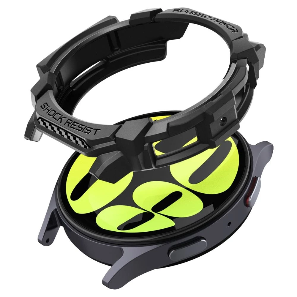 „Spigen Rugged Armor“ dėklas, skirtas „Samsung Galaxy Watch 7“ 44 mm (matinis juodas)