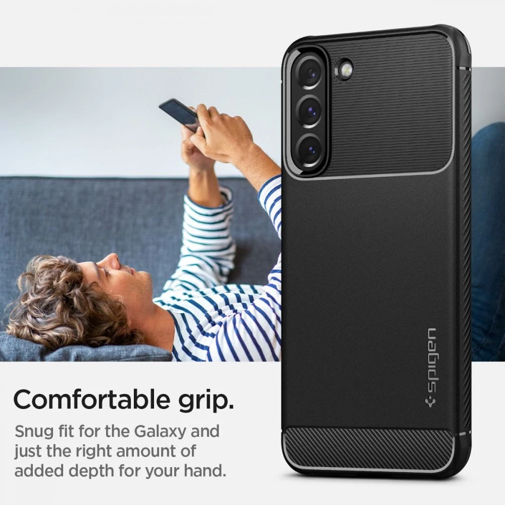 Dėklas SPIGEN ARMOR SAMSUNG S22 Juodas