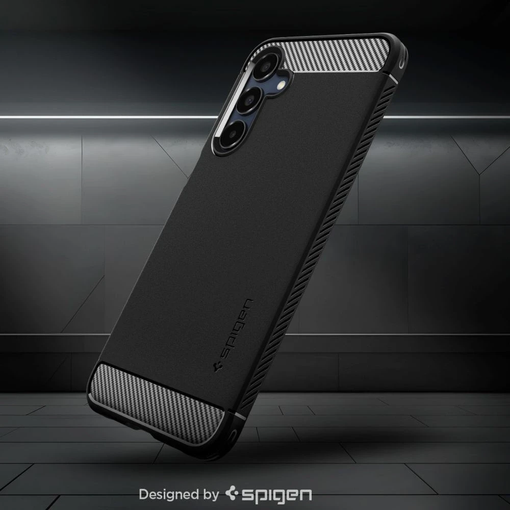 Samsung Galaxy A16 Spigen Rugged Armor Matte Matte dėklas telefonui juodos spalvos