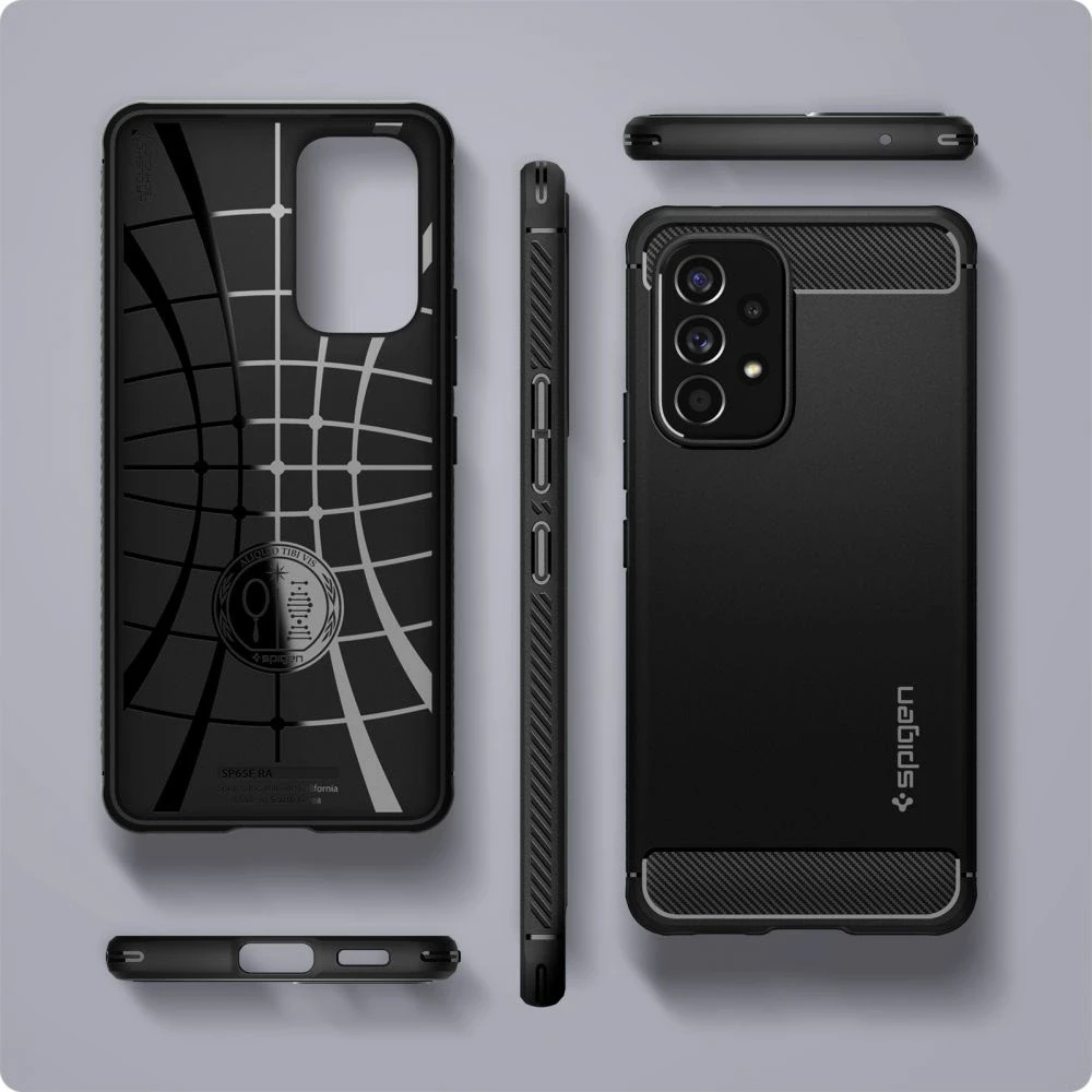 Spigen Rugged Armor Samsung Galaxy A53 5G dėklas telefonui matinės juodos spalvos