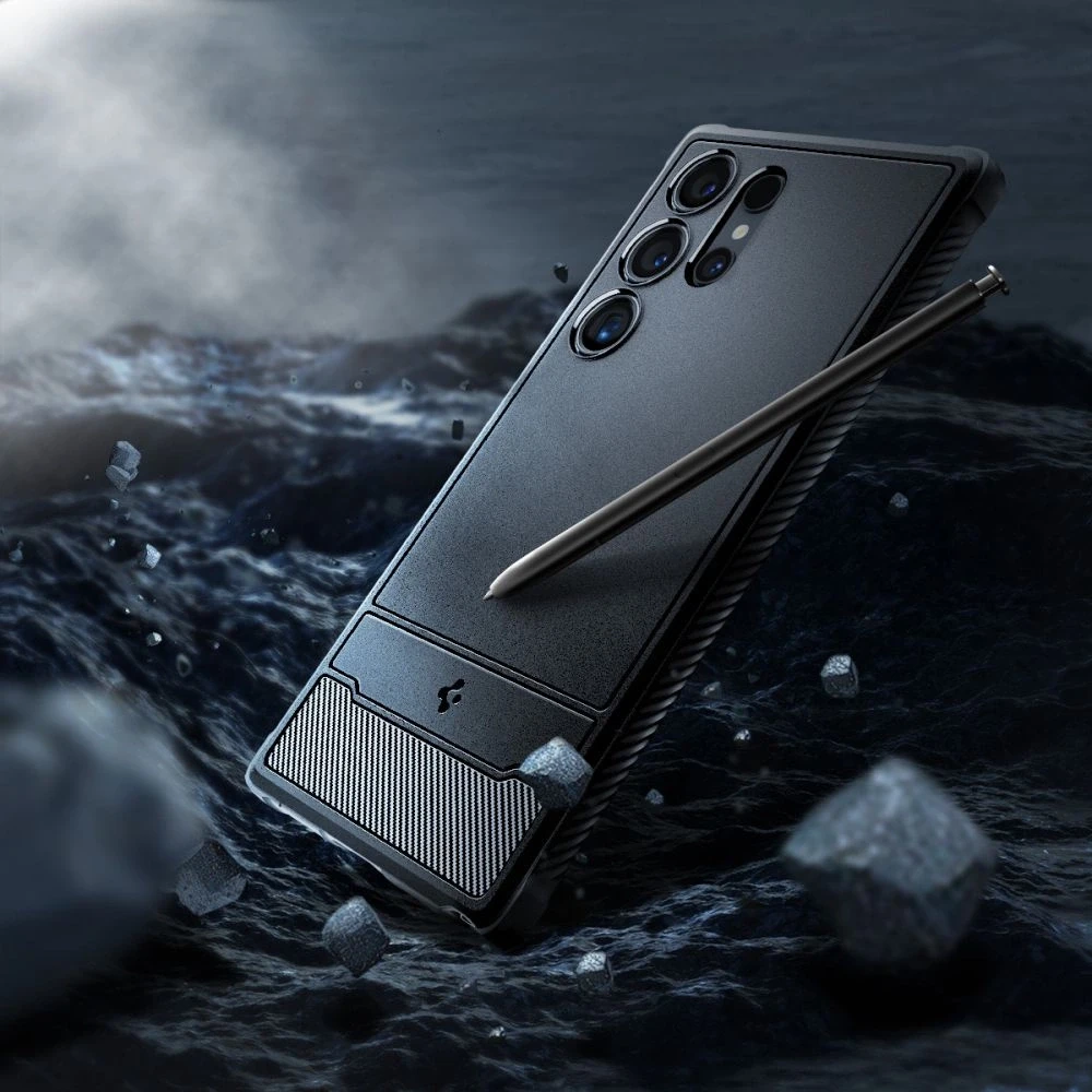 Dėklas SPIGEN RUGGED ARMOR GALAXY S24 ULTRA MATTE Juodas