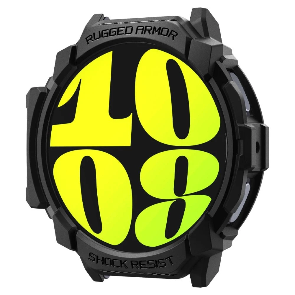 „Spigen Rugged Armor“ dėklas, skirtas „Samsung Galaxy Watch 7“ 44 mm (matinis juodas)