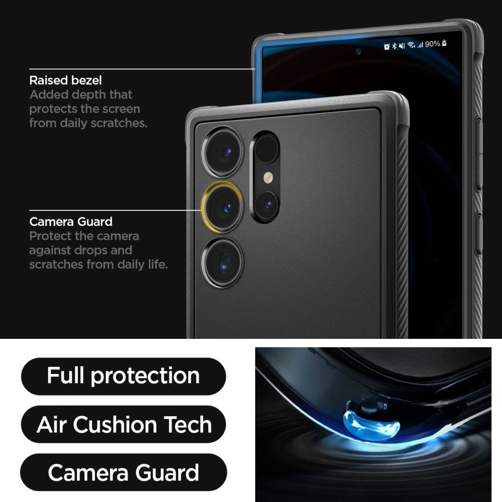 Dėklas SPIGEN RUGGED ARMOR GALAXY S24 ULTRA MATTE Juodas