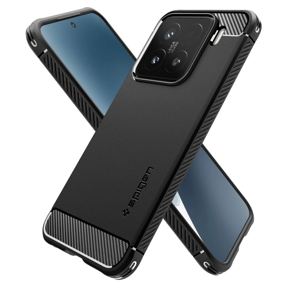 Spigen Rugged Armor Xiaomi 15 dėklas telefonui juodos spalvos