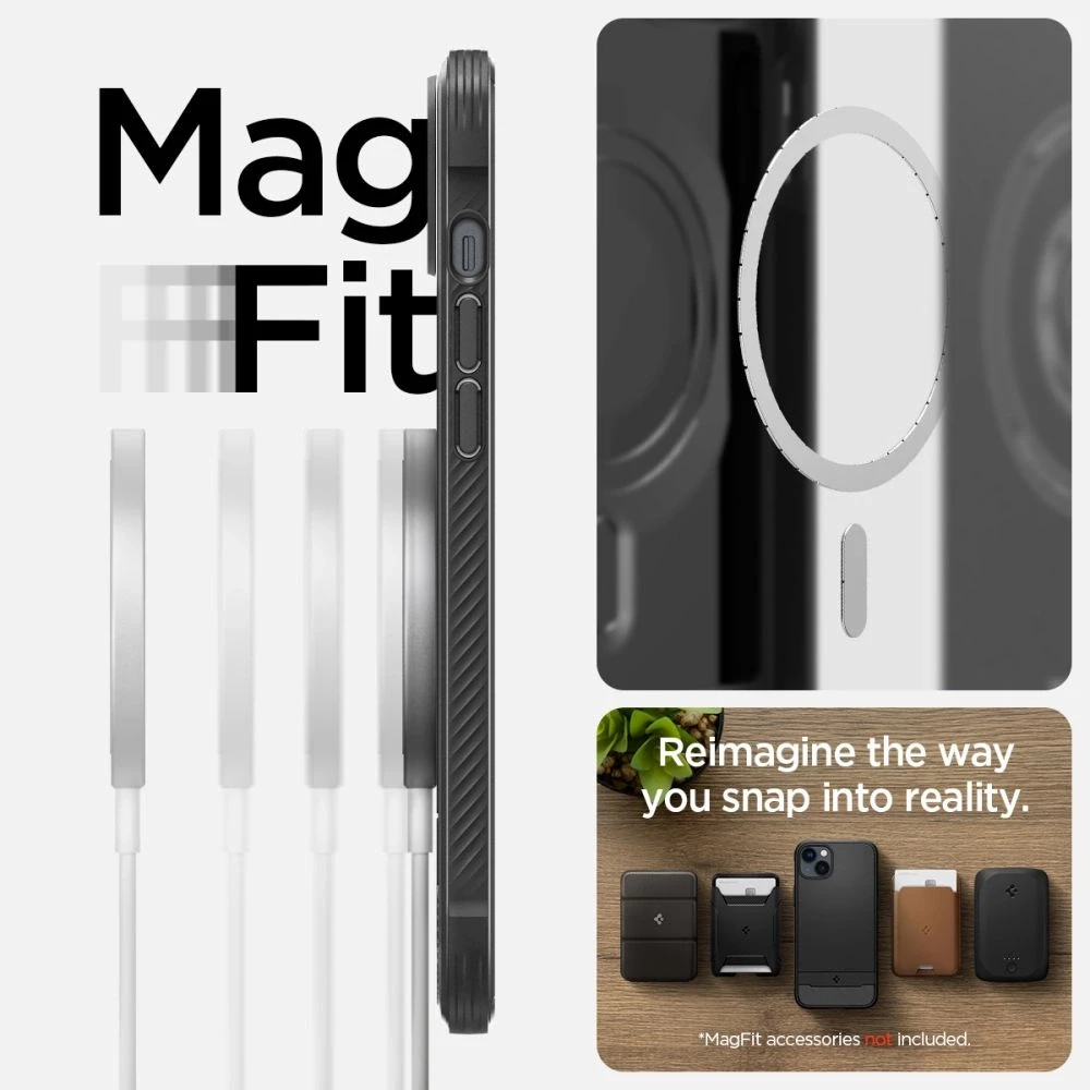Dėklas SPIGEN RUGGED ARMOR MAG MAGSAFE IPHONE 14 PLUS/ 15 PLUS MATTE Juodas
