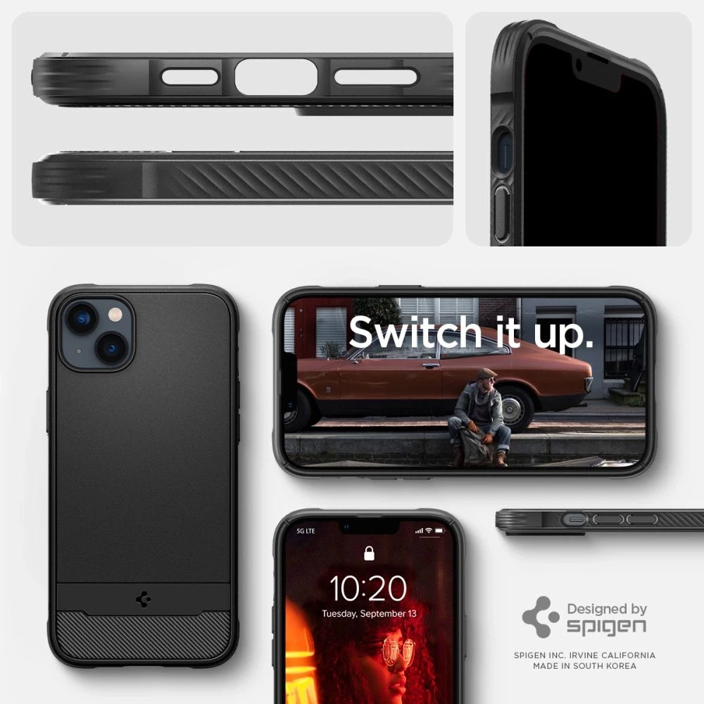 Spigen Rugged Armor Mag MagSafe Apple iPhone 14 – dėklas telefonui juodos spalvos