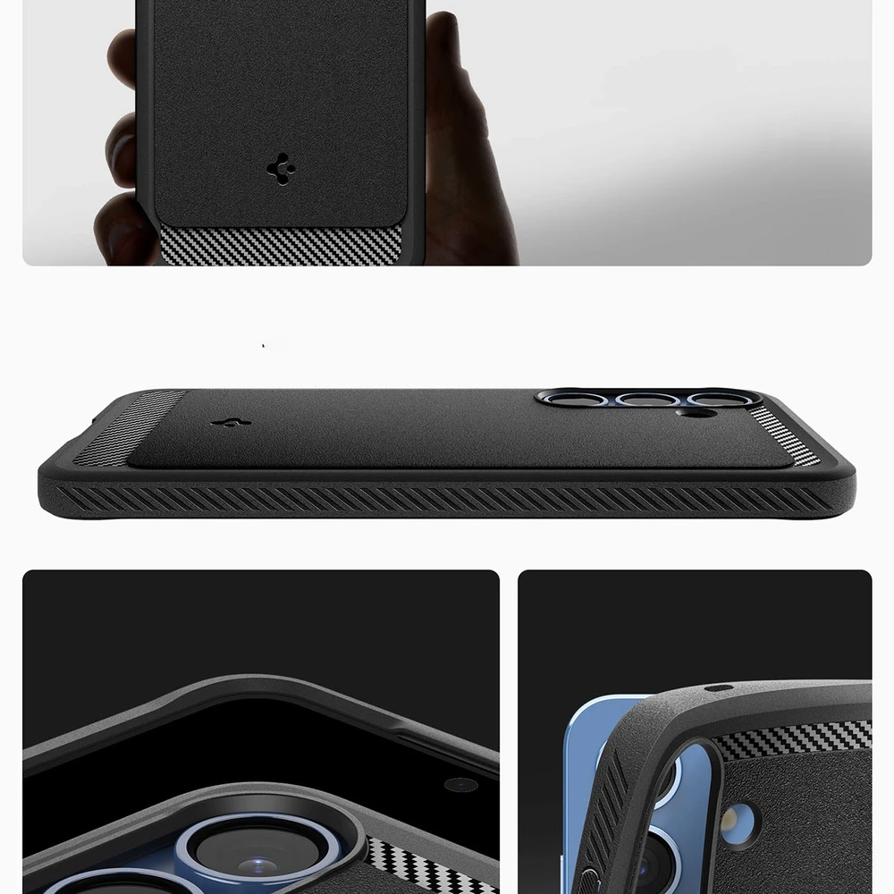 Spigen Rugged Armor Mag MagSafe Samsung Galaxy S25 – Matte dėklas telefonui juodos spalvos