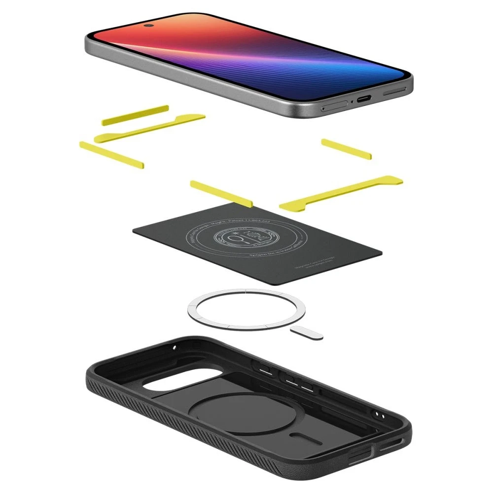 Spigen Rugged Armor Mag MagSafe dėklas, skirtas Google Pixel 9A – Matinis Juodas