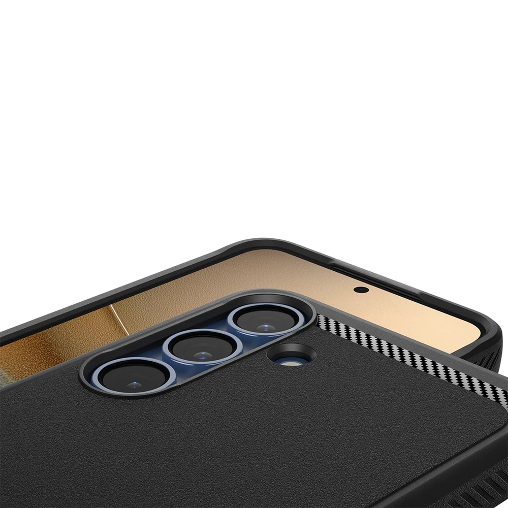 Dėklas Spigen Rugged Armor MagSafe, matinės juodos spalvos – Samsung Galaxy S25+