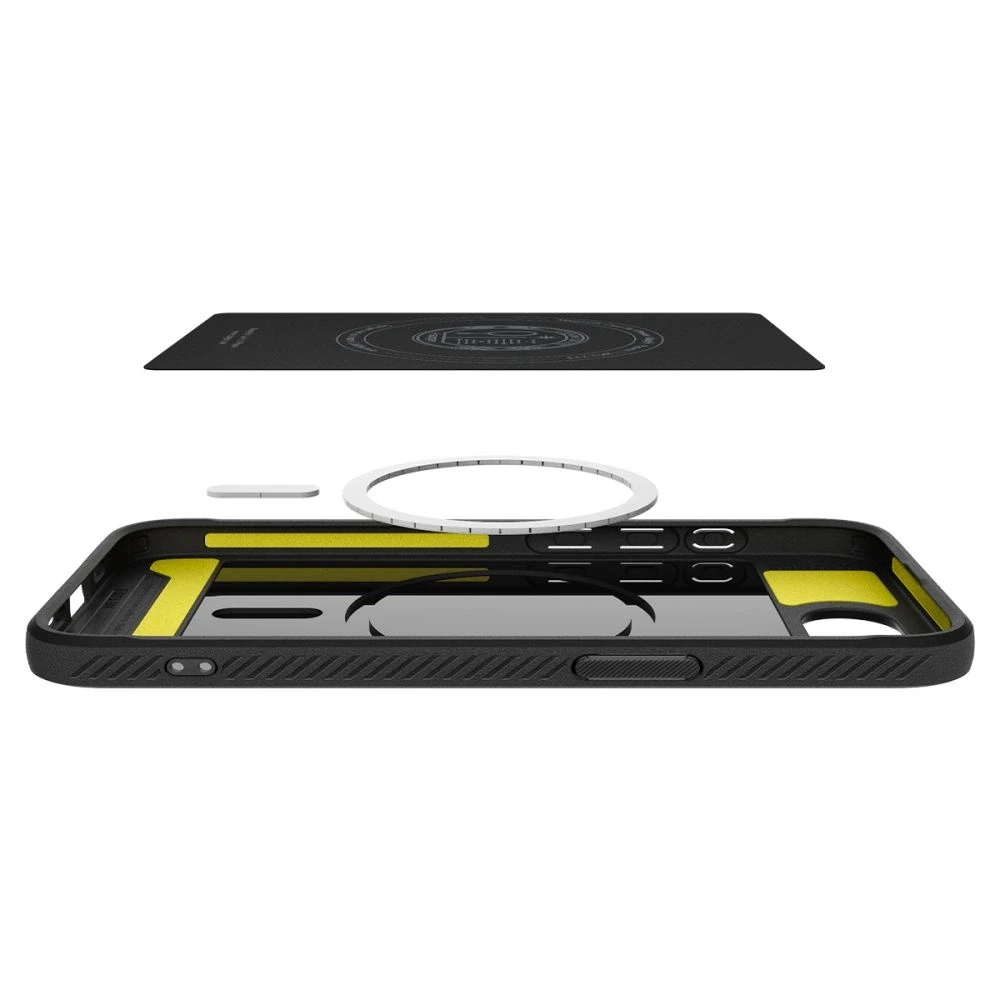 „Spigen Rugged Armor MagSafe“ dėklas, skirtas „iPhone 16e / 17e“ - juodas