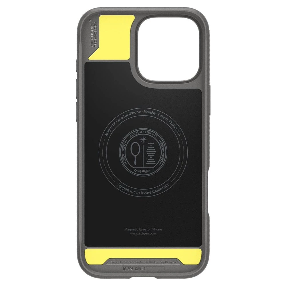 Spigen Rugged Armor MagSafe do Apple iPhone 16 Pro Max – dėklas telefonui pilkos spalvos