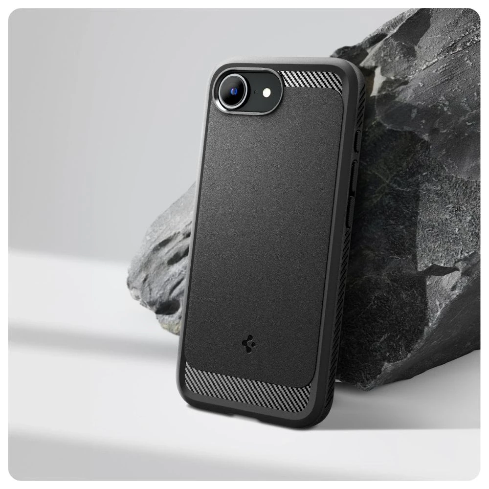 „Spigen Rugged Armor MagSafe“ dėklas, skirtas „iPhone 16e / 17e“ - juodas