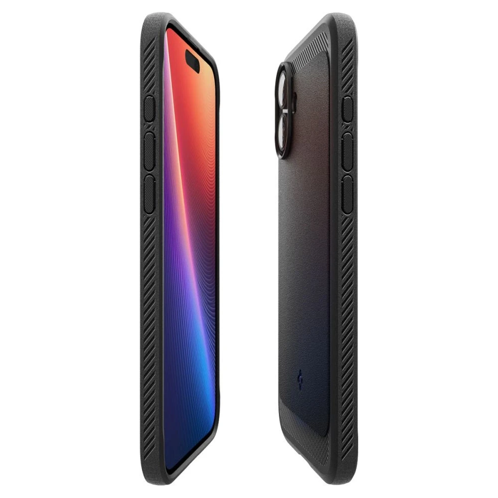Spigen dėklas RUGGED ARMOR MAG compatible su MagSafe skirtas iPhone 16 matte juodos spalvos