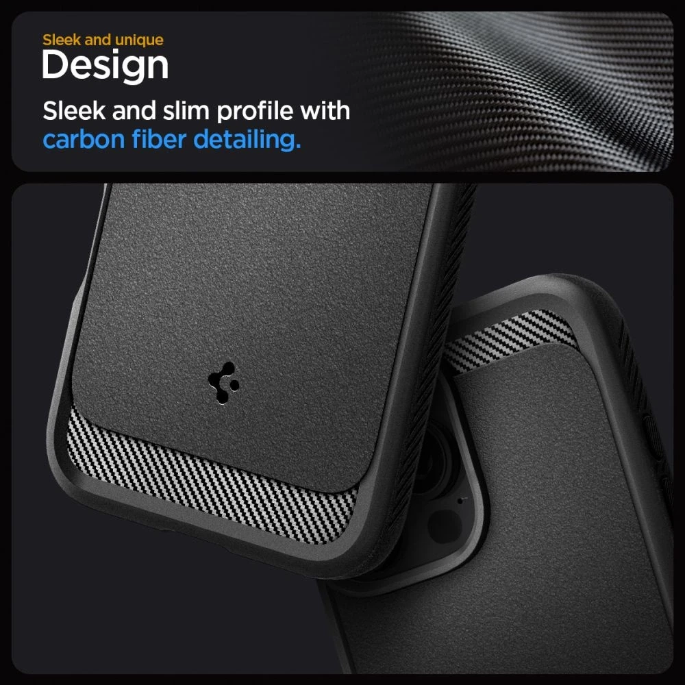 Dėklas Spigen Rugged Armor MagSafe do Apple iPhone 16 Pro Max – dėklas telefonui juodos spalvos