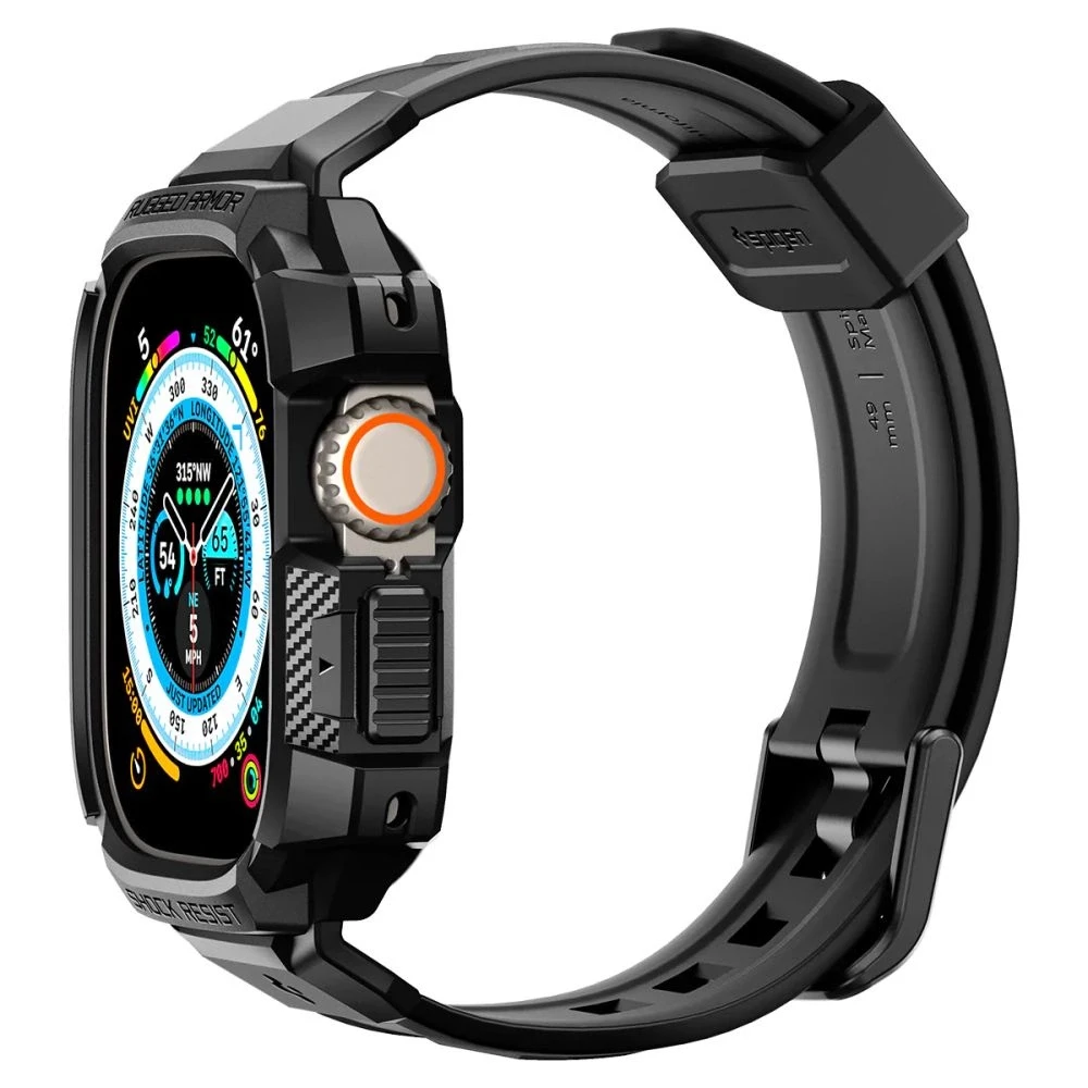 Spigen Rugged Armor „Pro” Apple Watch Ultra (49mm) juodos spalvos