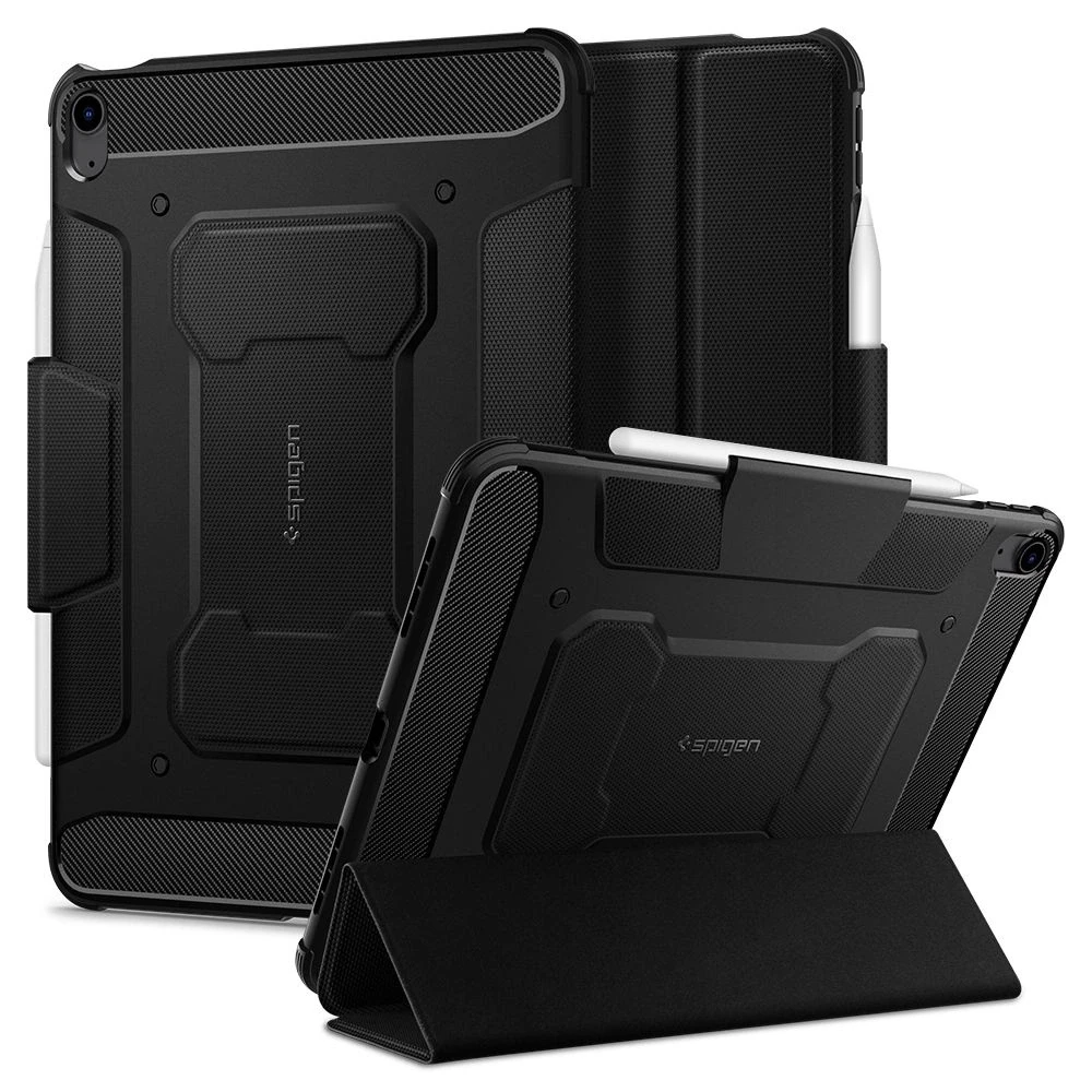 Spigen Rugged Armor Pro, juodos spalvos – Apple iPad Air 10.9″ (2022/2020)/11″ 2024/2025/2026