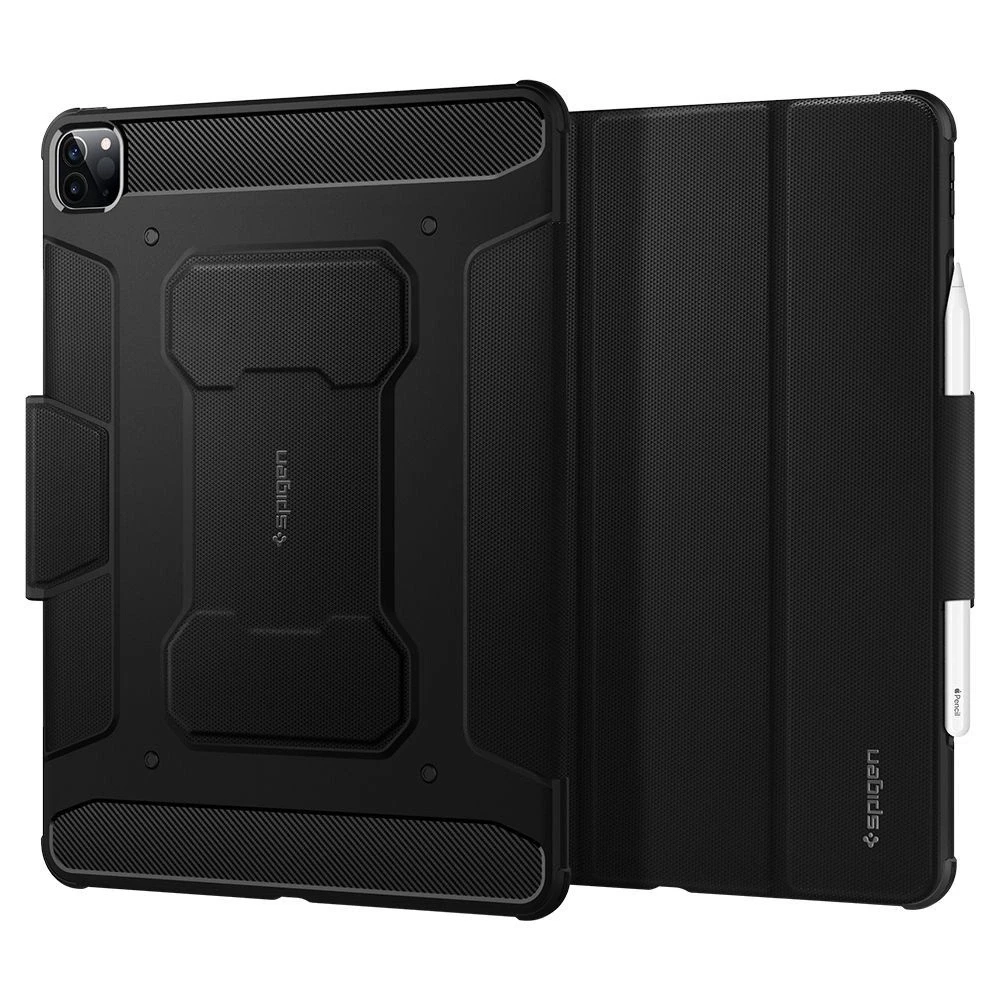 Planšetinio kompiuterio dėklas Spigen Rugged Armor Pro skirtas iPad Pro 11 2018/2020, juodas