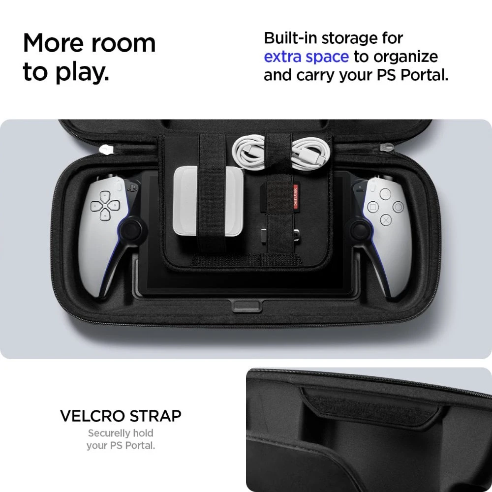 Spigen Rugged Armor Pro Sony Playstation Portal – dėklas telefonui juodos spalvos