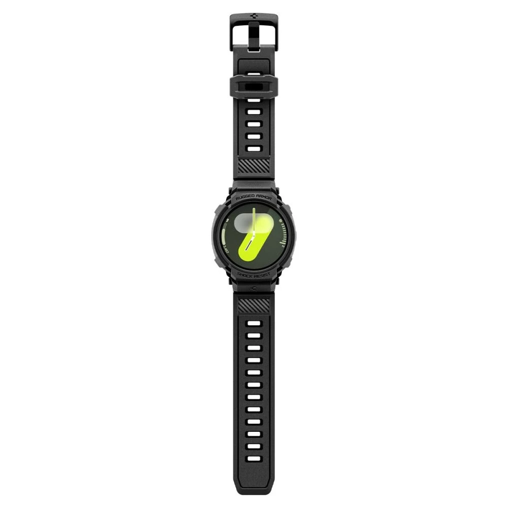 „Spigen Rugged Armor Pro“, matinis juodas - „Galaxy Watch 8“ (44 mm)