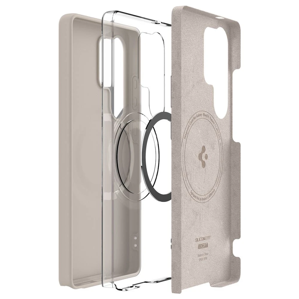 Dėklas Spigen Silicone Fit Mag Samsung Galaxy S25Ultra – titanium