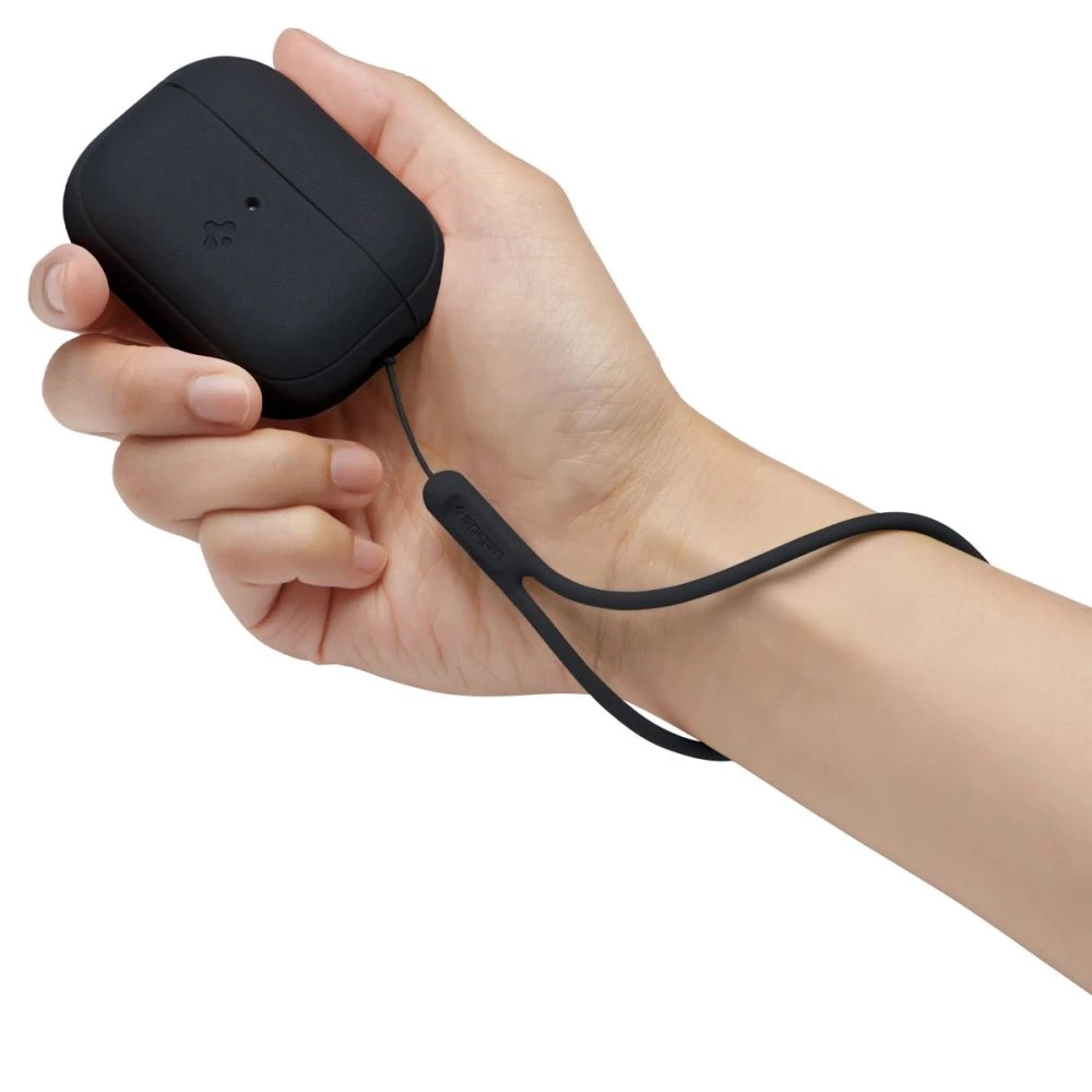 Spigen Silicone Fit Strap – dėklas skirtas Apple AirPods Pro 1 / 2 (Juodas)