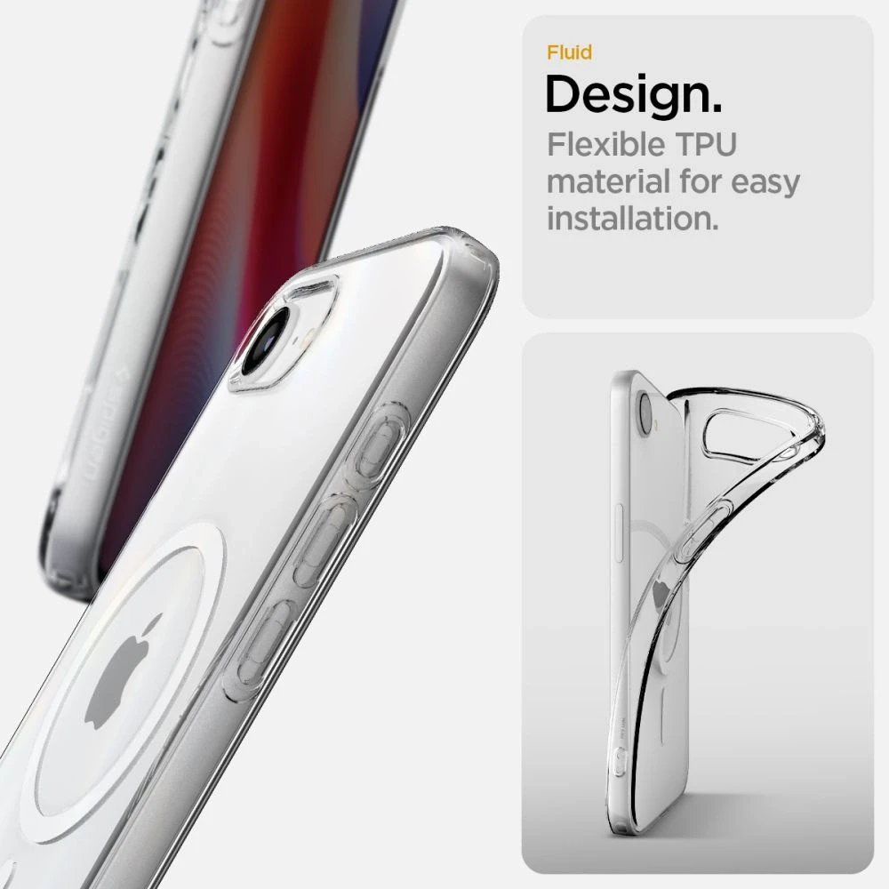 „Spigen Liquid Crystal MagSafe“ dėklas, skirtas „iPhone 16e / 17e“ – skaidrus