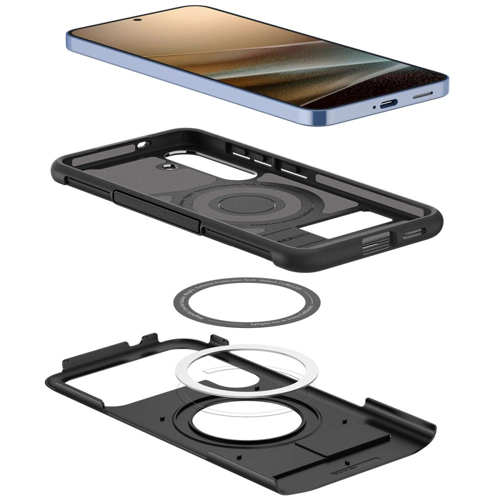 Spigen Slim Armor dėklas MagSafe, skirtas Samsung Galaxy S25 Plus – Juodas
