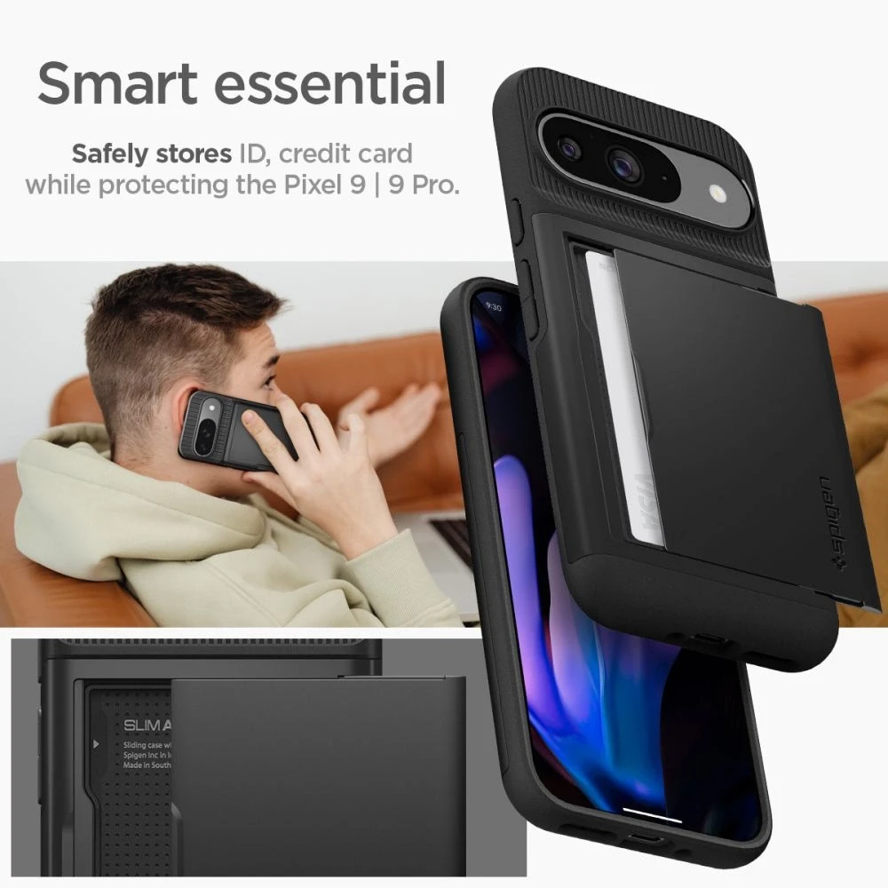 Spigen Slim Armor CS – dėklas skirtas Google Pixel 9 / 9 Pro Juodas